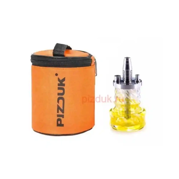 Кальян Pizduk Hookah (Оранжевая сумка, бело-желтая колба)