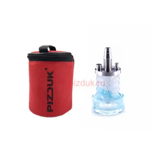 Кальян Pizduk Hookah (Красная сумка, бело-бирюзовая колба)