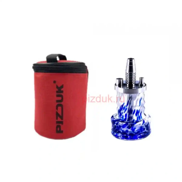 Кальян Pizduk Hookah (Красная сумка, бело-синяя колба)