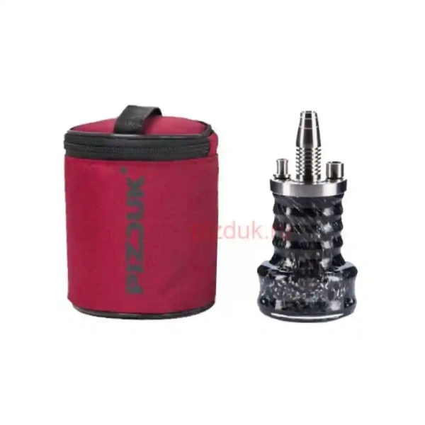 Кальян Pizduk Hookah (Бордовая сумка, черная колба)