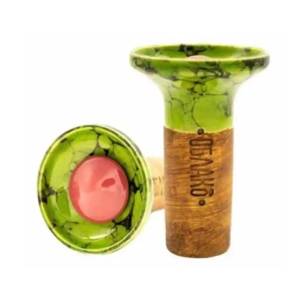 Чаша Oblako Flow crimson on light green-black marble