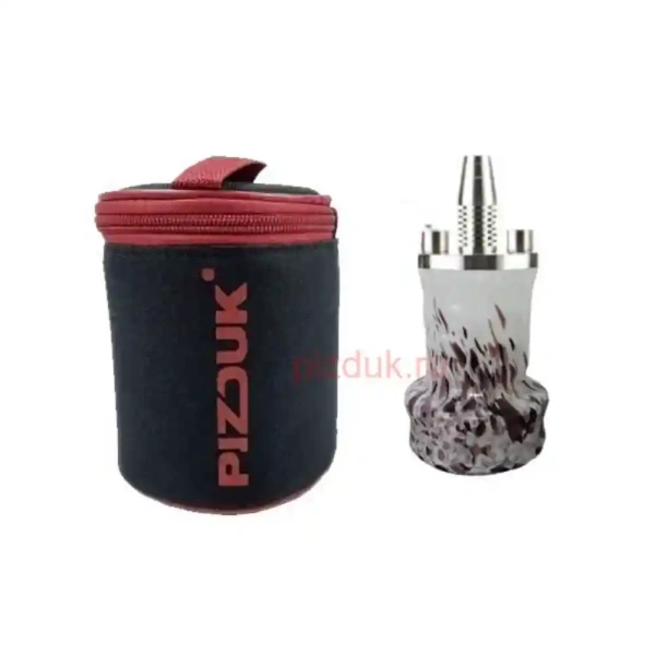 Кальян Pizduk Hookah (Черная сумка, бело-марганцевая колба)